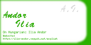 andor ilia business card